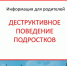 О профилактике деструктивного поведения  в образовательных учреждениях - Кузнецкий район